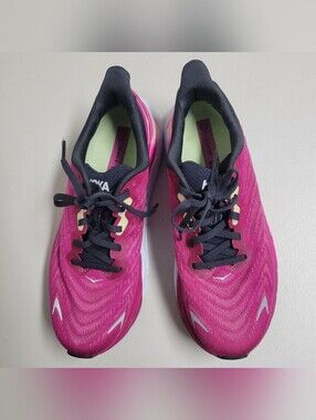 Hoka One One Arahi 6 Festival Fuchsia Ibis Rose Running Shoes Women's Size 8.5B.